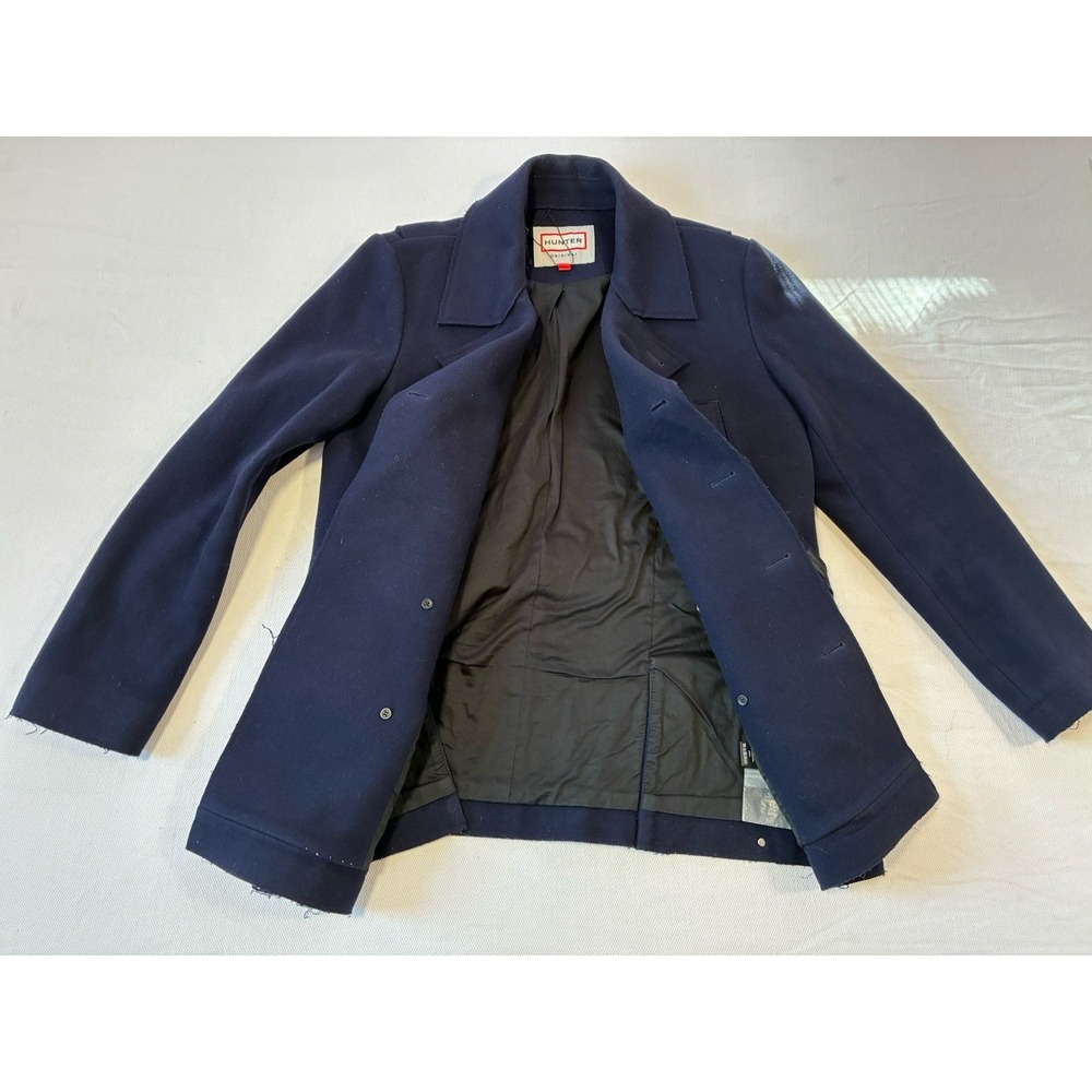 Hunter Original Men's Wool Peacoat Size 40 Navy Blue Double Breasted Coat